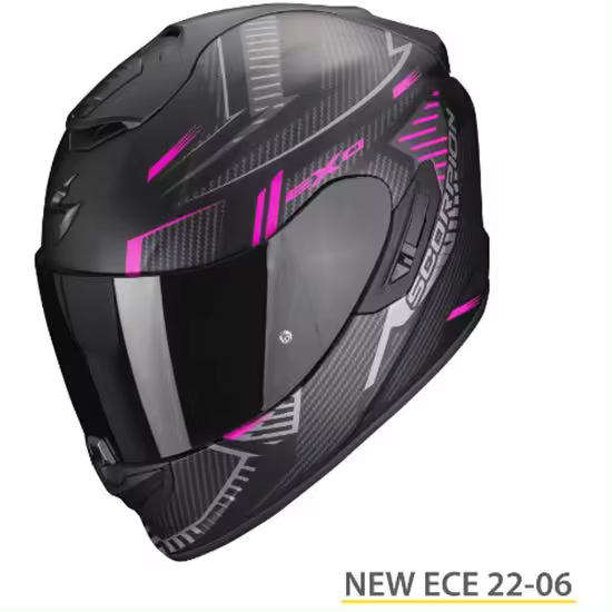 SCORPION EXO-1400 EVO AIR SHELL NEGRO MATE ROSA ECE-22-06 - 1