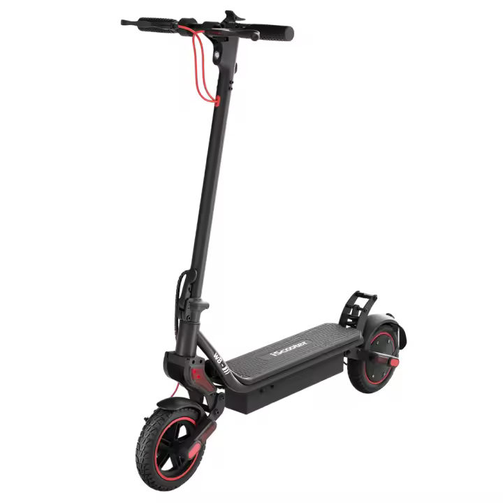 Scooter Eléctrico iScooter W8, Motor de 500W, Batería de 48V 10.4Ah, Neumático de 9.3 pulgadas, Velocidad Máxima de 40 km/h, Autonomía de 40 km, Freno de Disco Delantero + Freno de Tambor Trasero, Doble Absorción de Impactos, Control por App - 1