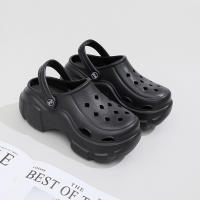 BEVERGREEN Sandalias De Verano Para Mujer 7CM Plataforma Exterior Impermeable Masaje Clog De Playa Slides Negro Diseñador - details 3