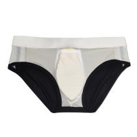 Bikini De Baño Para Hombre Con Rayas Lateral Push-Up Estilo Sexy Traje De Baño Corto De Surfeo Monocromo Material Poliéster Y Spandex - details 15
