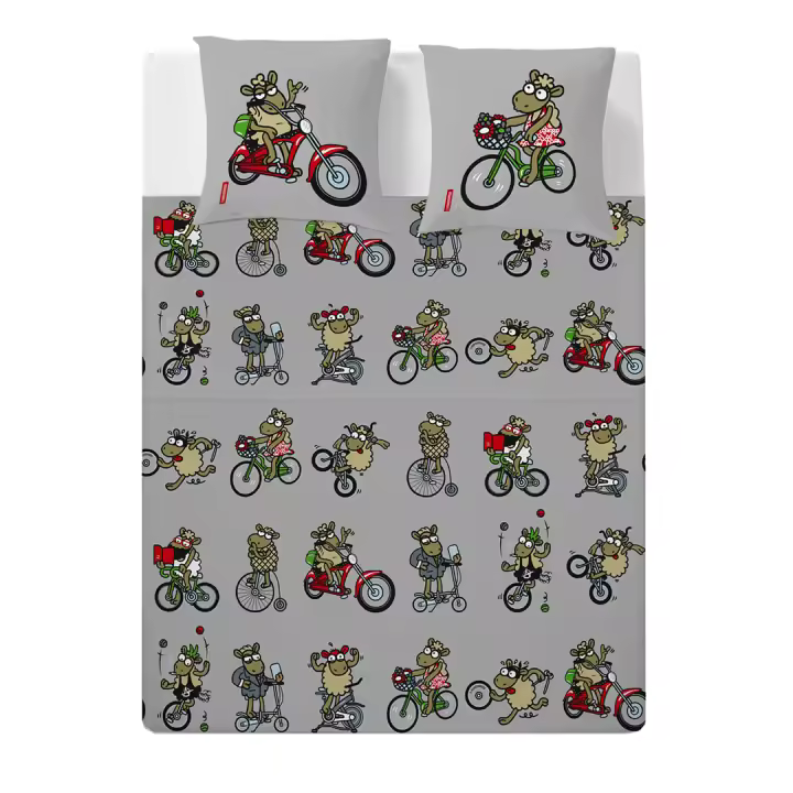 Sábana Encimera Kukuxumusu TRIBIKES 100% Algodón 144 Hilos - 1