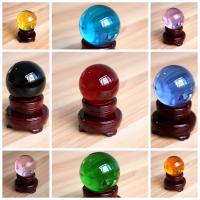 Bola De Cristal Colorida De 50mm Para Fotografía Accesorios De Decoración Del Hogar Esfera Transparente De Vidrio Suave Ornamento Feng Shui - details 0