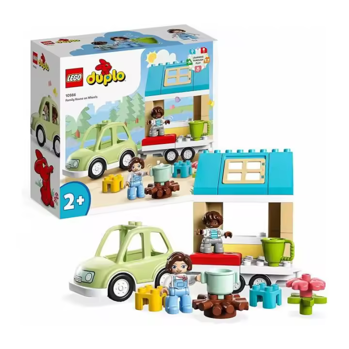 LEGO DUPLO 10986 CASA FAMILIAR CON RUEDAS Y COCHE DE JUGUETE - 1