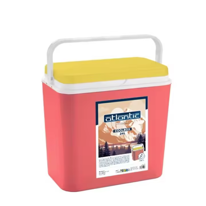 Start Electric | Nevera Portátil Térmica - Cool Box Resistente de Polipropileno con Diseños y Colores Variados - Ideal para Camping, Playa, Jardín, Barbacoas y Piscina - Capacidad 24/30L - Hasta 6h de Frío | Marca Atlantic - 1