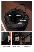 Mochila De Moda Para Mujer Gran Capacidad Múltiples Compartment Bolsa De Hombro De Cuero Suave Casual Para Viaje PU Cuero Negro Café Azul - details 22