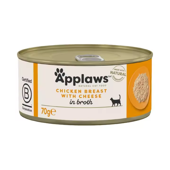 Applaws Pechuga de Pollo con Queso Latas para Gatos - 24 unidades x 70 gr - 1