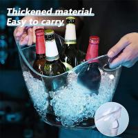 Cubeta De Hielo Transparente Con 2 Cucharas Y Mango Gran Cubeta De Refrescos Para Vino Y Champán Suministros Para Bar Para Reuniones Familiares - details 10