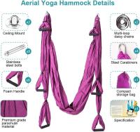 Yoga Aéreo Swing Set Trapecio Yoga Hamaca Kit Ultra Fuerte Antigravedad Yoga Flying Sling Inversión Swing Herramientas con correas de extensión para el aire Yoga Inversión Fitness - details 6