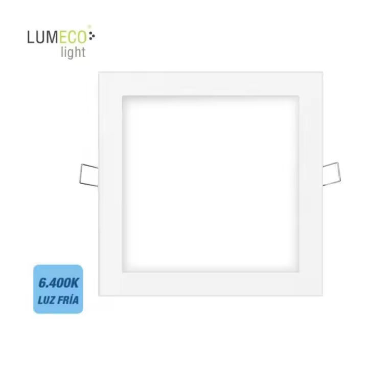 Edm Downlight LED Empotrable Cuadrado 20W 6400K 1500lm Blanco Lumeco 31582 - Alto Rendimiento - 1