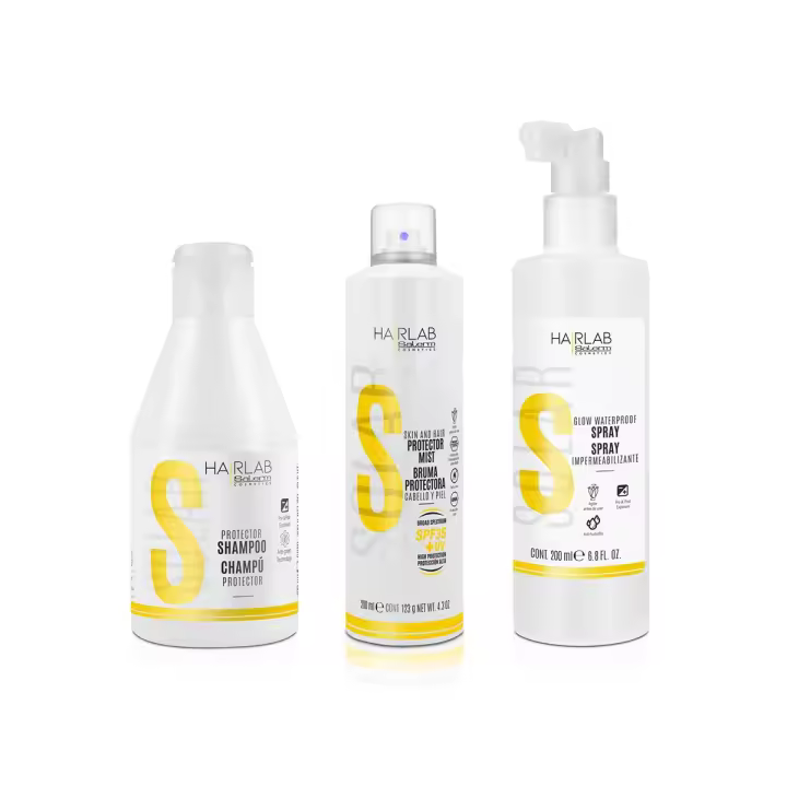 SALERM PACK SOLAR CHAMPU PROTECTOR ,SPRAY INPERMEABILIZANTE Y BRUMA PROTECTORA CABELLO Y PIEL - 1
