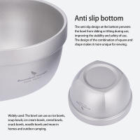 Bol De Titanio Boundless Voyage Para Camping Doble Capa Para Cereal Arroz Sopa Portátil Resistente Al Calor Sin Plegable Ti1161T-62T - details 2