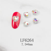 5PCS Decoración De Uñas Con Diamantes Corazones Cheering Accesorios Redondos Para Manicura Arte De Uñas Moda - details 14