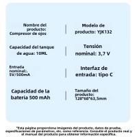 Mascarilla De Ojos Con Humidificador De Nube Nano Massajeador Facial Calentador Y Frío Alivio De La Fatiga Y Moisturizing Para Ojos Secos - details 13