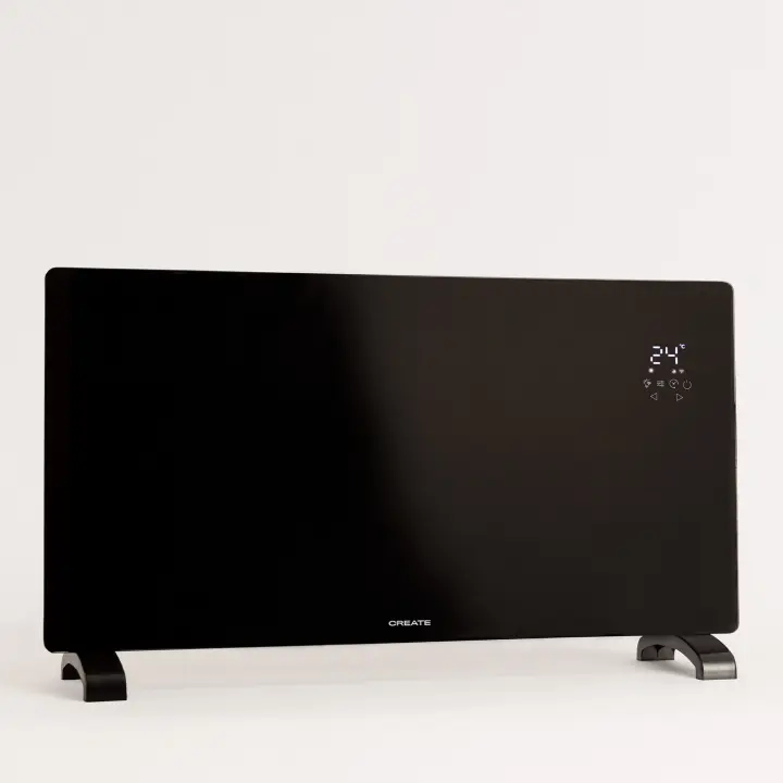 CREATE - Radiador convector Eléctrico de Cristal con WiFi - 2 potencias - Programable 24 horas - WARM CRYSTAL 2500W - 1
