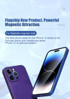 Funda Magnética Original Para iPhone 15 14 11 12 13 pro Max Mini plus XR XS Silicona Líquida Con Carga Inalámbrica Compatible Con Apple - details 0