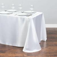 Mantel De Seda Blanca Rectangular Para Bodas Y Fiestas De Bebés Cubierta De Mesa Para Restaurante Y Festivales Decoración De Mesa Del Comedor - details 10