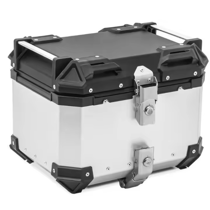 Baul alumino moto top case plata 35 LITROS - 1