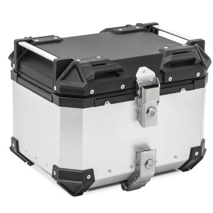 Baul alumino moto top case plata 35 LITROS - 1
