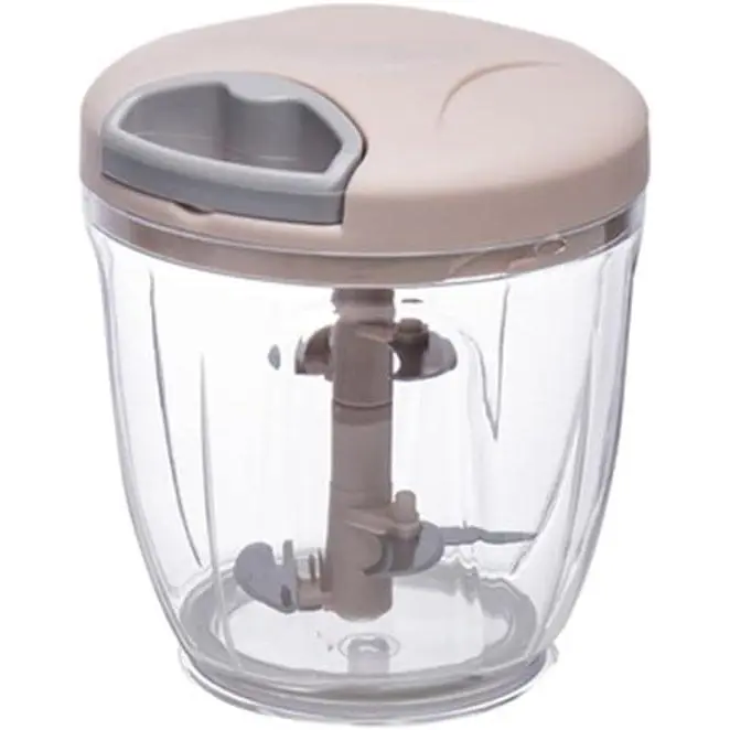 Cortador de verduras multiticón de 900 ml, Picador manual De Carne, rebanador de Ajo, Cocina Sala, color rosa - 1
