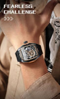Reloj Mecánico Para Hombre LIGE Diseño Skeleton Acero Inoxidable Cristal De Zafiro Resistente Al Agua Con Display Sin Números Corona a Prueba De Agua - details 7