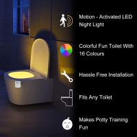 Luz Nocturna LED De Sensing Infrarrojo Mini Kawayi Para Baño Con 16/8 Colores Cambiantes Sensibilidad De Movimiento Decorativa Para El Hogar - details 2