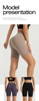 Pantalones cortos deportivos y de fitness, pantalones de cadera color melocotón, leggings elásticos de cintura alta para mujer, yoga para mujer - details 4