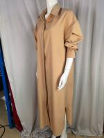 Vestido De Mujer Verano 2024 Estilo Casual Color Sólido Cuello Volteado Botones Solas Talla Grande Longitud Pierna Completa Polyester - details 13
