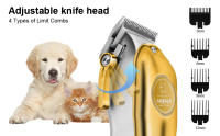 Cortador De Pelo Para Perros Profesional Trimmer De Gato Recargable Máquina De Corte Silenciosa Para Peluquería De Mascotas - details 1