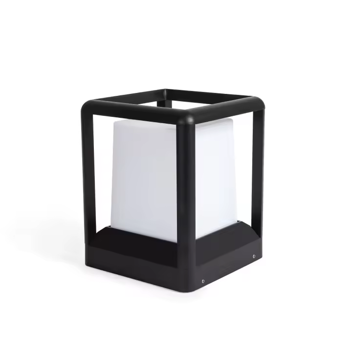 Ledkia Baliza Sobremuro Exterior E27 Aluminio 21cm Kubon Negro - 1