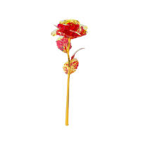 Rosa De Simulación Para Día De San Valentín En Oro 24k Papel De Aluminio Rosa Dorada Regalo Creativo Para Amantes Decoración De Boda - details 1