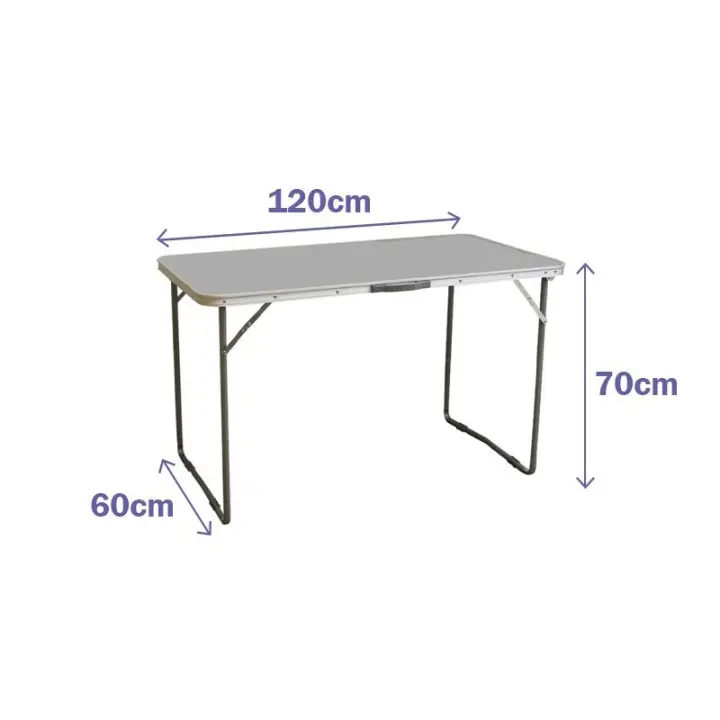 Marbueno Mesa Plegable Surtido Acero D19 Camping y Playa 120X60X70 cm 10030 - 1