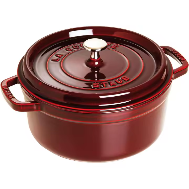Cast Iron 5.5-qt Round Cocotte - Dark Blue, Made in France - 1