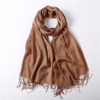 Bufanda De Moda Para Mujer En Color Sólido Invierno Hijab Trenzas Largas Chal De Mujer Pashmina De Lana Acrílico Envoltura Echarpe - details 28