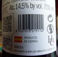 Vino tinto Bodega Hacienda Calavia Reserva elaborado con uvas de la variedad tempranillo tinto - details 2
