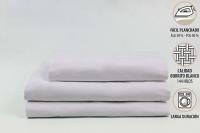 Burrito Blanco Juego Sábanas 50% Algodón Sabanas Hosteleras Gris: Suavidad, Facilidad de Planchado y Estilo. - details 4