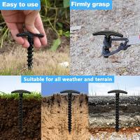 10 Pack Palos De Tenda En Forma De Espiral De Plástico Para Acampar Y Senderismo Anclajes Para Suelo Accesorios De Tenda - details 5