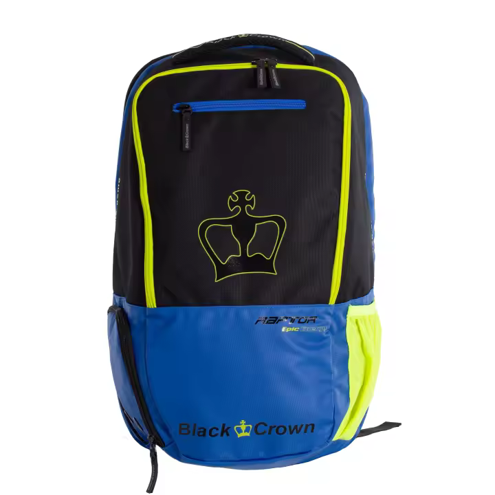 Black Crown Mochila Raptor Epic Energy – Diseño Vibrante en Azul, Negro y Amarillo – Materiales Premium (30% EVA, 70% PVC), Compartimento Ventilado y Transporte Cómodo - 1