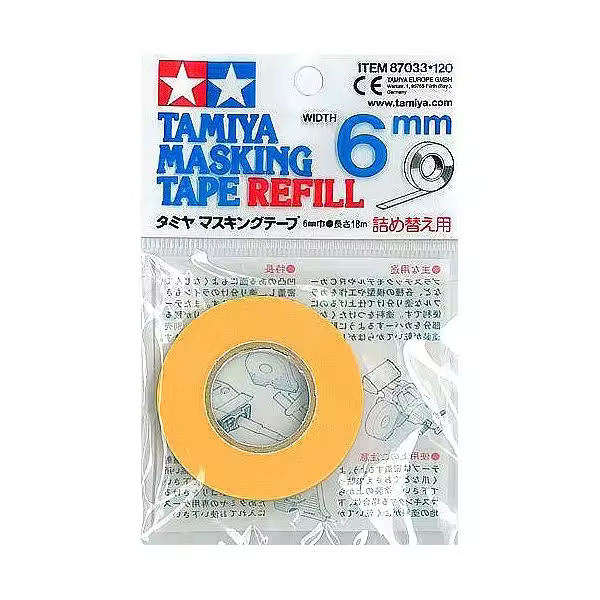 Cinta Adhesiva para enmascarar 6mm. (Sin portarrollo) Tamiya-87033 - 1