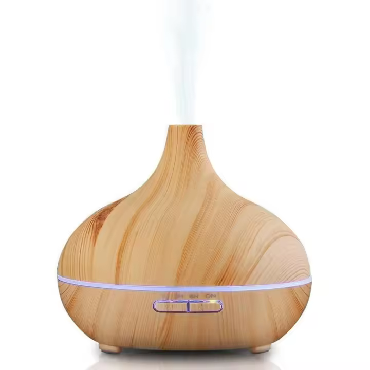 Difusor de aceite esencial de habitación grande, difusor de aceite esencial con control remoto de 550 ml, difusor de aceite ultrasónico con cronómetro, lámpara de 7 colores en el dormitorio - 1