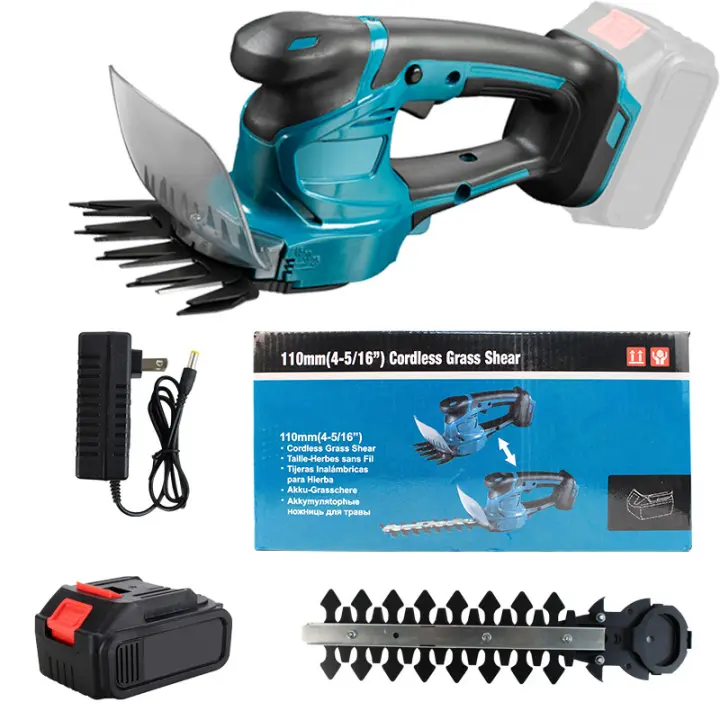 Cortasetos eléctrico 2 en 1, cortacésped de 2500 SPM, cortador de césped para arbustos de jardín para batería Makita - 1