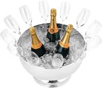 Ponchera grande de acero inoxidable para champán, vino, cerveza, hielo, cubo para fiestas - details 0