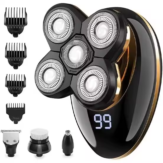 Eléctrica Hombre para Calva, Máquina de Salón Impermeable with Pantalla LED - 1