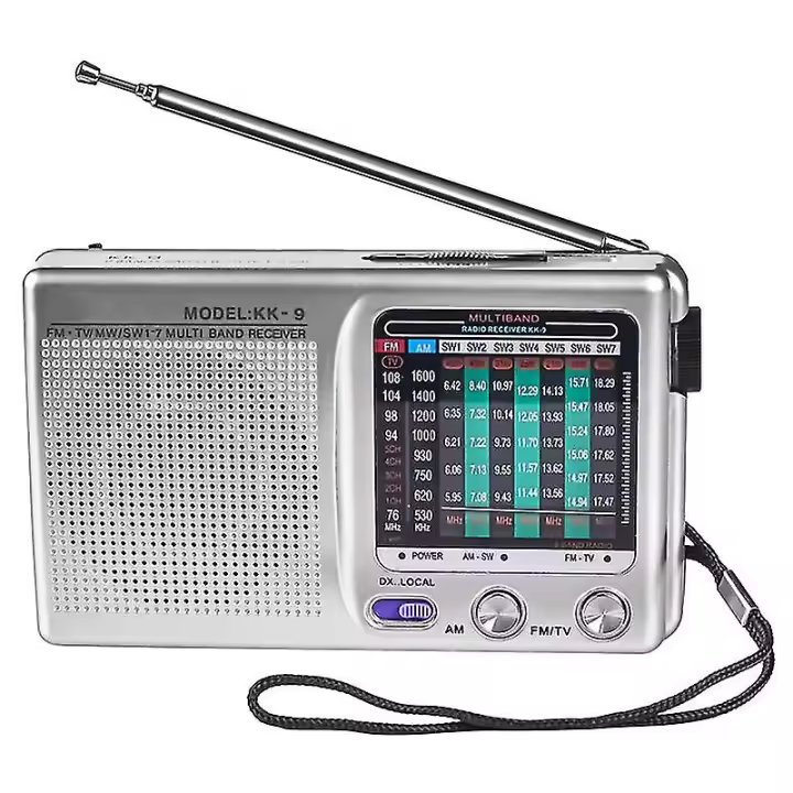 Radio AM/FM/SW portátil operado compatible con interior, exterior y Uso DE EMERGENCIA - 1