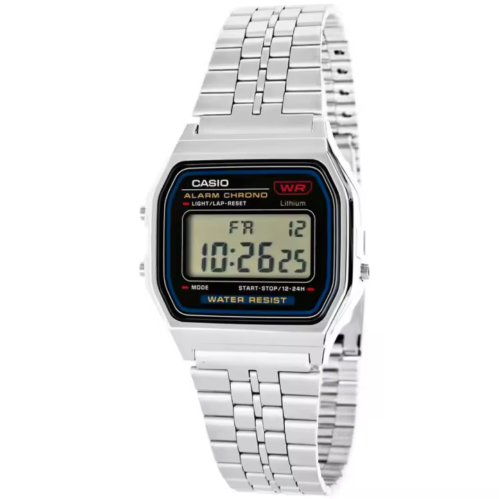 Casio A159w-n1df Vintage Reloj Para Unisex Color Plateado - 1