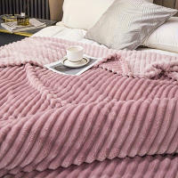 Manta Gruesa De Color Sólido Con Rayas Anchas Manta Suave Y Cálida Para Sofa Y Cama Cubierta De Tela Decorativa Para Dormitorio En Casa Estilo Geométrico - details 11