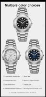 Reloj De Lujo Para Hombre 2023 Reloj De Pulsera De Cuarzo Resistente Al Agua Con Luminiscencia Y Fecha En Acero Inoxidable Cuadrado - details 7