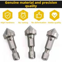 Broca De Corte De Ángulo 90 Grados 1/3PC Con Punta De Chamfer Para Carpintería Y Trabajo En Madera Broca De Hexágono 1/4" Para Eliminar Arrugas - details 3