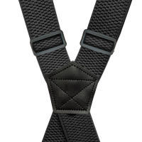 Almohadillas De Trabajo Pesado Para Hombres 3.8cm Anchos Con Espalda X Y 4 Abrazaderas De Plástico Ajustables Bragas De Pantalones Elásticas - Negro - details 0