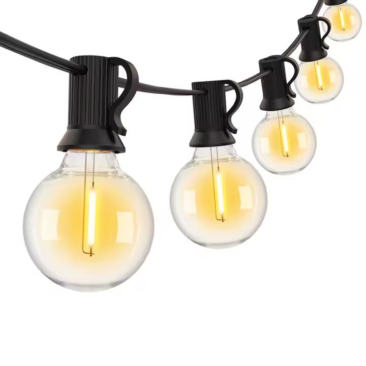 Luces De Cadena LED G40 De Plástico E12 110V US 220V EU Impermeables Y Resistentes Al Choque Para Decoración De Jardín Exterior - 1