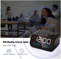 Radio Despertador LED Multifunctional with Música, Temporización, Recargable, FM radio, Negro - details 0